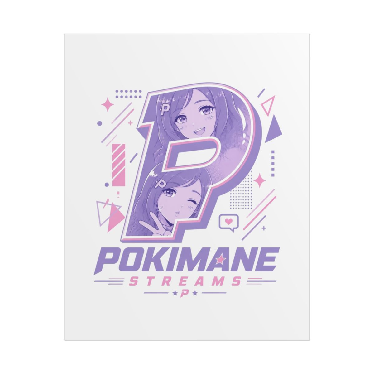 Pokimane " with subtle anime facial expressions as if they" Poster